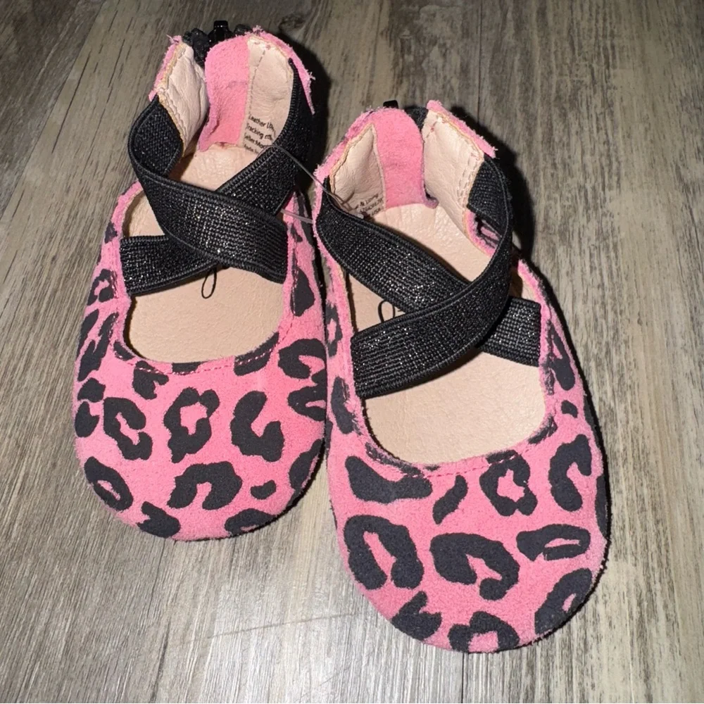 Monkey Feet Pink Leopard Baby Sandals